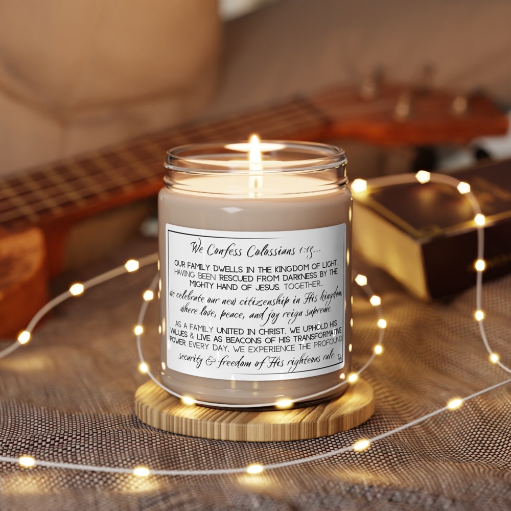 lavender confession of faith candles